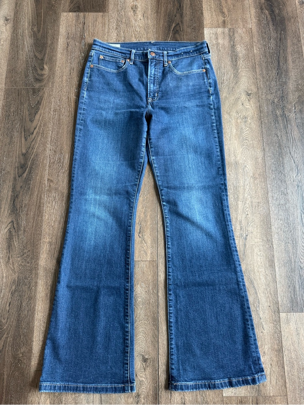 GAP Dark Blue Flare Jeans 70’s Size 12 LONG
